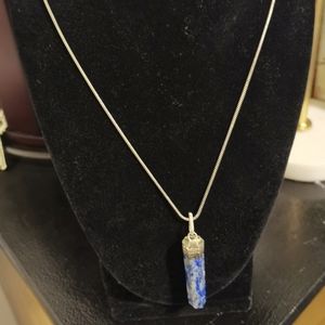 🎁Lapis Lazuli Crystal Point Necklace Natural